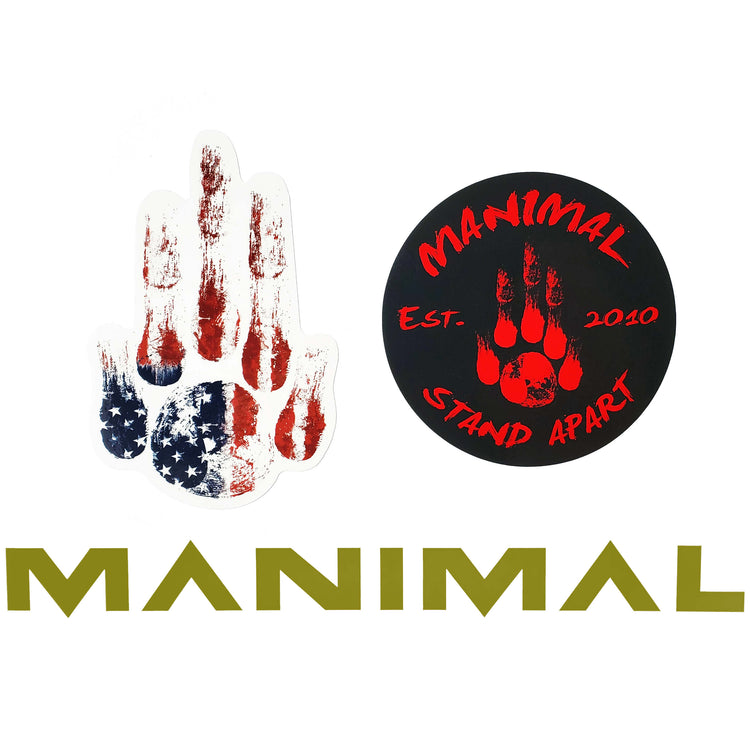 MANIMAL Sticker OD Green